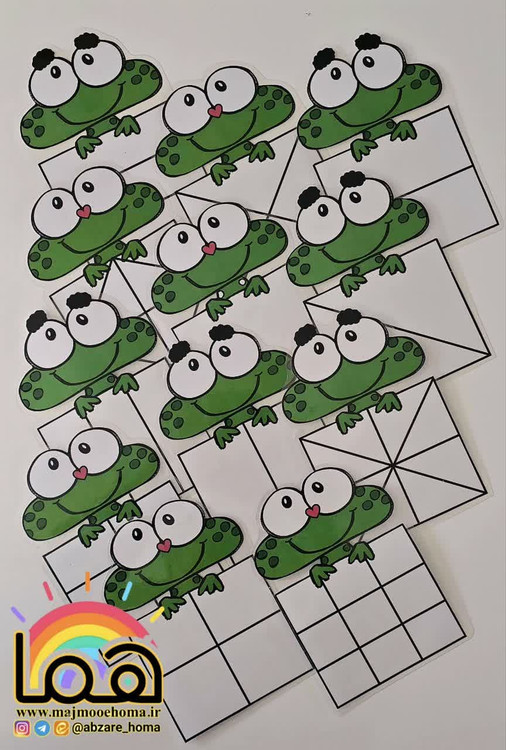 پک کسرهای مربعی ۱۲ عددی