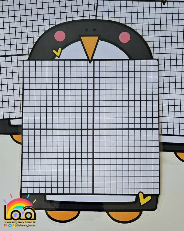 صفحه شطرنجی طرح پنگوئن