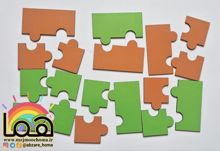 پازل مربعی چوبی