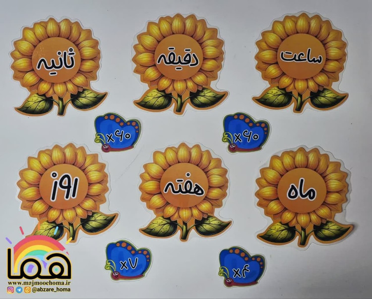 گل وپروانه تبدیل واحد زمان لمینتی مگنت دار